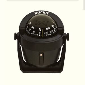 NWT! Ritchie Navigation B-51 Explorer, Bracket Mount, Black Marine Compass.